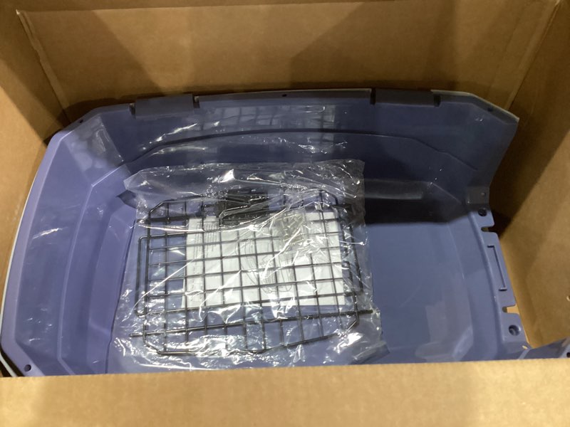 Condition photo showing Good Condition for Amazon Basics 2-Door Top-Load Hard-Sided Dogs, Cats Pet Travel Carrier, Gray & Blue, 22.8"L x 15.0"W x 13.0"H Gray & Blue 22.8"L x 15.0"W x 13.0"H