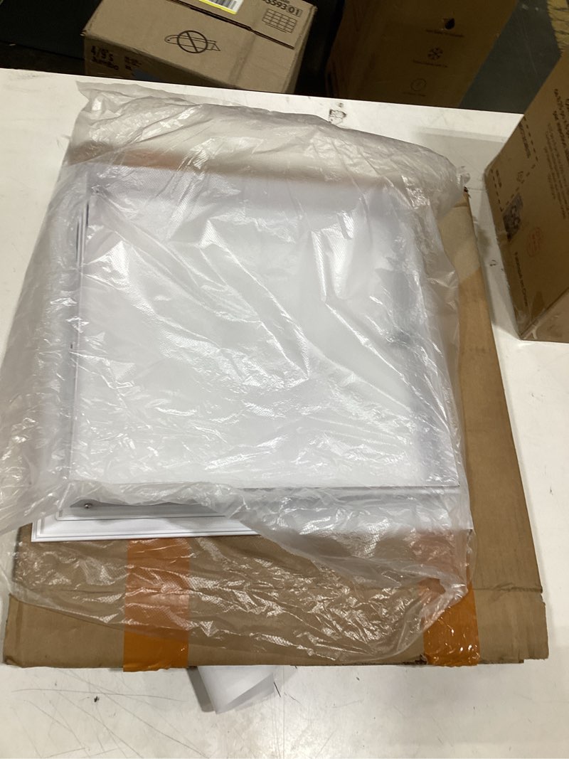 Condition photo showing Good Condition for 12" x 12" metal access panel, 1mm thickened access panel for drywall, aluminum access panel for walls and ceilings, rust-resistant and easy-to-install drywall access panel 12in*12in