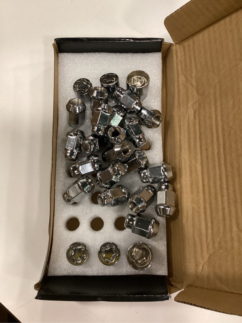 Condition photo showing Good Condition for 1/2 20+6 lug nuts & wheel lock kit compatible with 1940-2018 ford &1994-2009 mazda & 1937-1985 pontiac & 1963-1989 buick