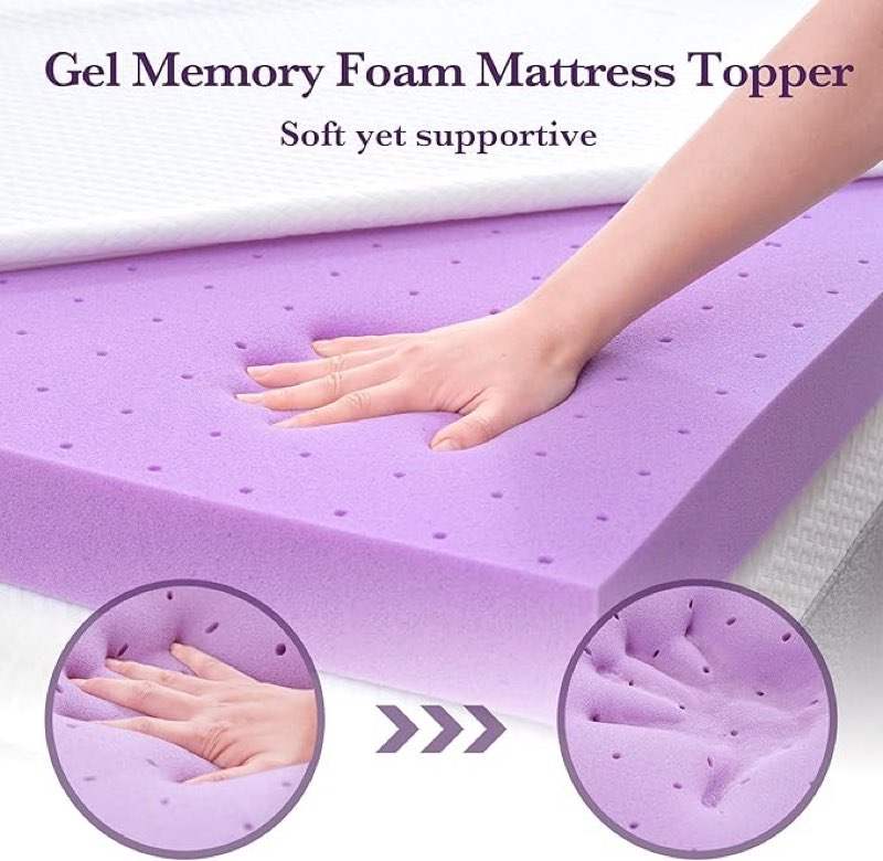 Sponge for purple twin bed