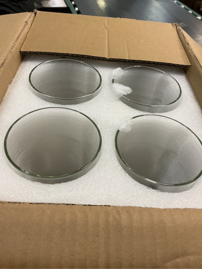 Condition photo showing New/Like New for 6 Pcs Hurricane Candle Holder Sleeve, H:16" D:4" Bottomless Glass Cylinder Candleholder Tall Clear Glass Cylinder Open Both Ends, Chimney Tube Cover, Open Ended Candle Shade 4"x16"H 6