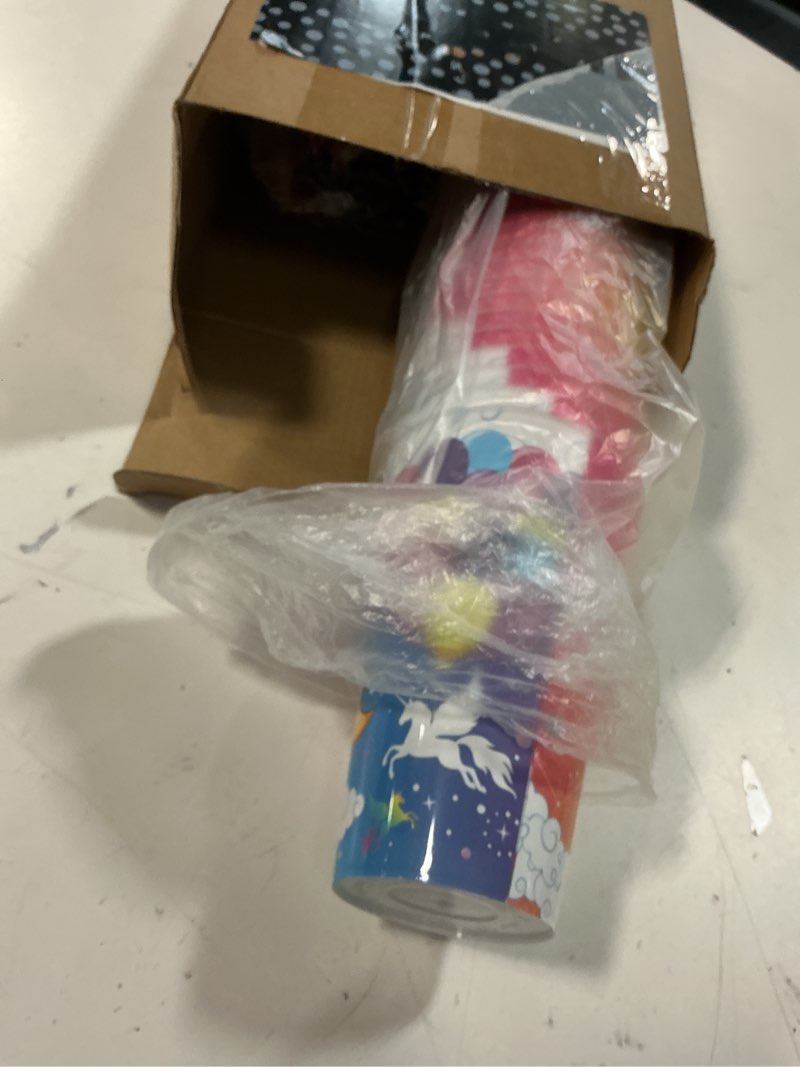 Condition photo showing Good Condition for maxcheck 24 sets 16 oz unicorn cups birthday party favors with colorful lids and straws for birthday decorations rainbow plastic cups reusable plastic straws for party 24 unicorn