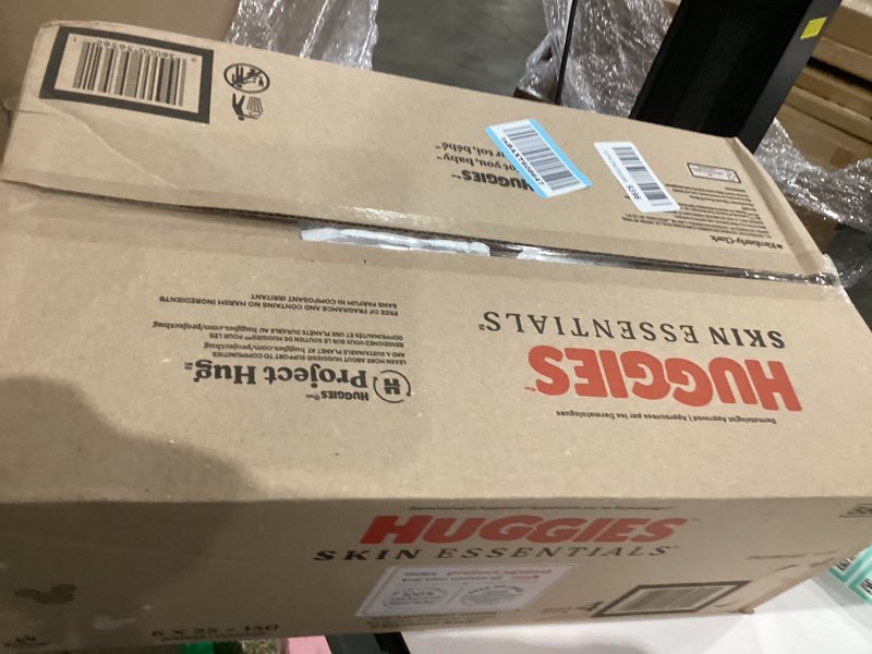 Condition photo showing Good Condition for Huggies Size 4 Diapers, Skin Essentials Baby Diapers, Size 4 (22-37 lbs), 150 Count (6 Packs of 25), Packaging May Vary Size 4 150