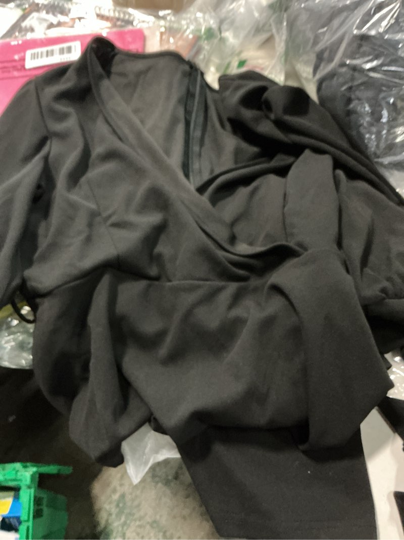 Condition photo showing Good Condition for Yiershu Church Dresses for Women 2025 Sexy V-Neck 3/4 Sleeve Peplum Business Dress for Women X-Large Black