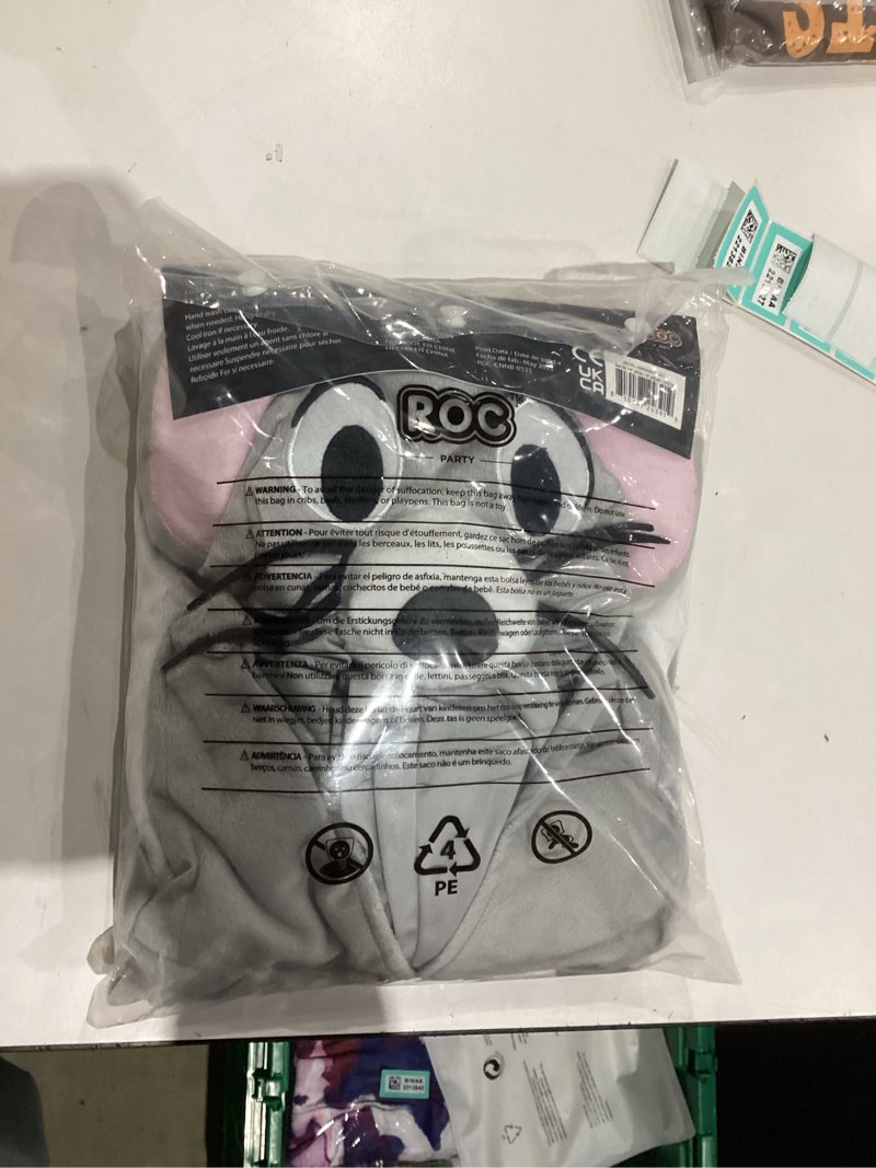 Condition photo showing New/Like New for Playful Animal Hoodie Dress for kids 4-12 Years with Hood for Halloween Cosplay, Parties & Winter Wear Costume Mouse L(9-12 yrs)