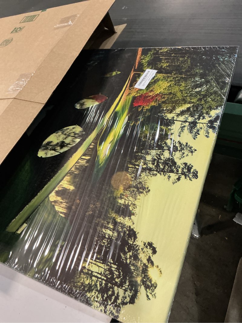 Condition photo showing Good Condition for Augusta National Golf Course 12th Hole Wall Art Pictures Golf Club Wall Decor Office Decorations Canvas Artwork for Living Room Bedroom Framed Ready to Hang(18''H x 24''W)