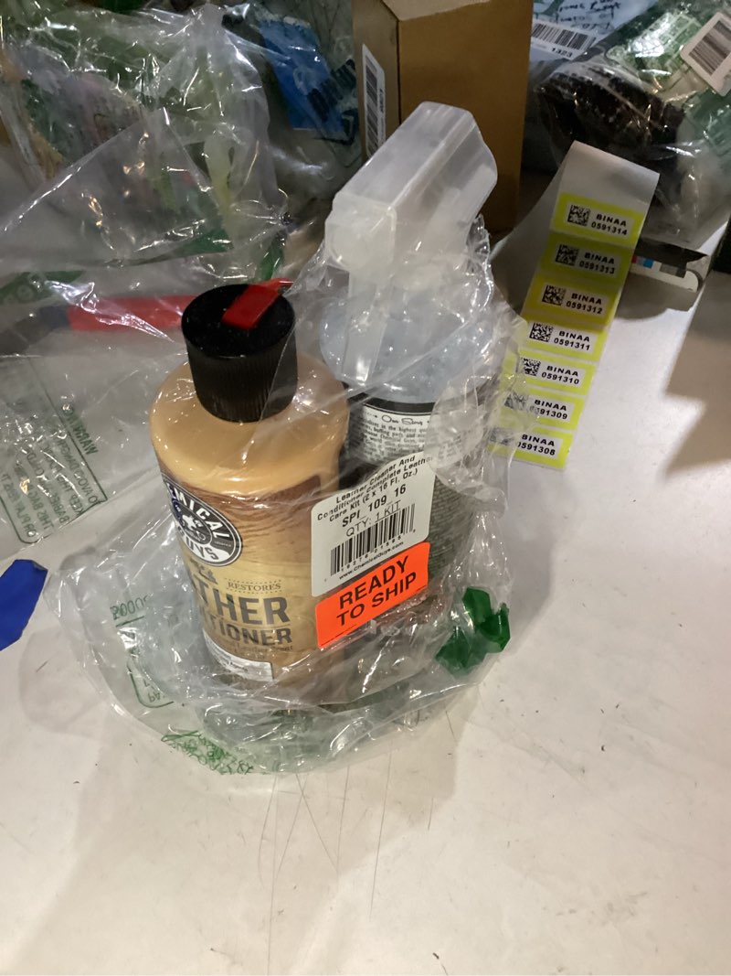 Condition photo showing item condition for Chemical Guys Leather Cleaner and Conditioner Kit - Car Cleaner and Conditioner, Safely Cleans & Conditions Leather Car Interiors, Furniture, Shoes, Boots, Bags, Apparel & More, 2 Bottles (16 oz Each) 16 Fl Oz KIT