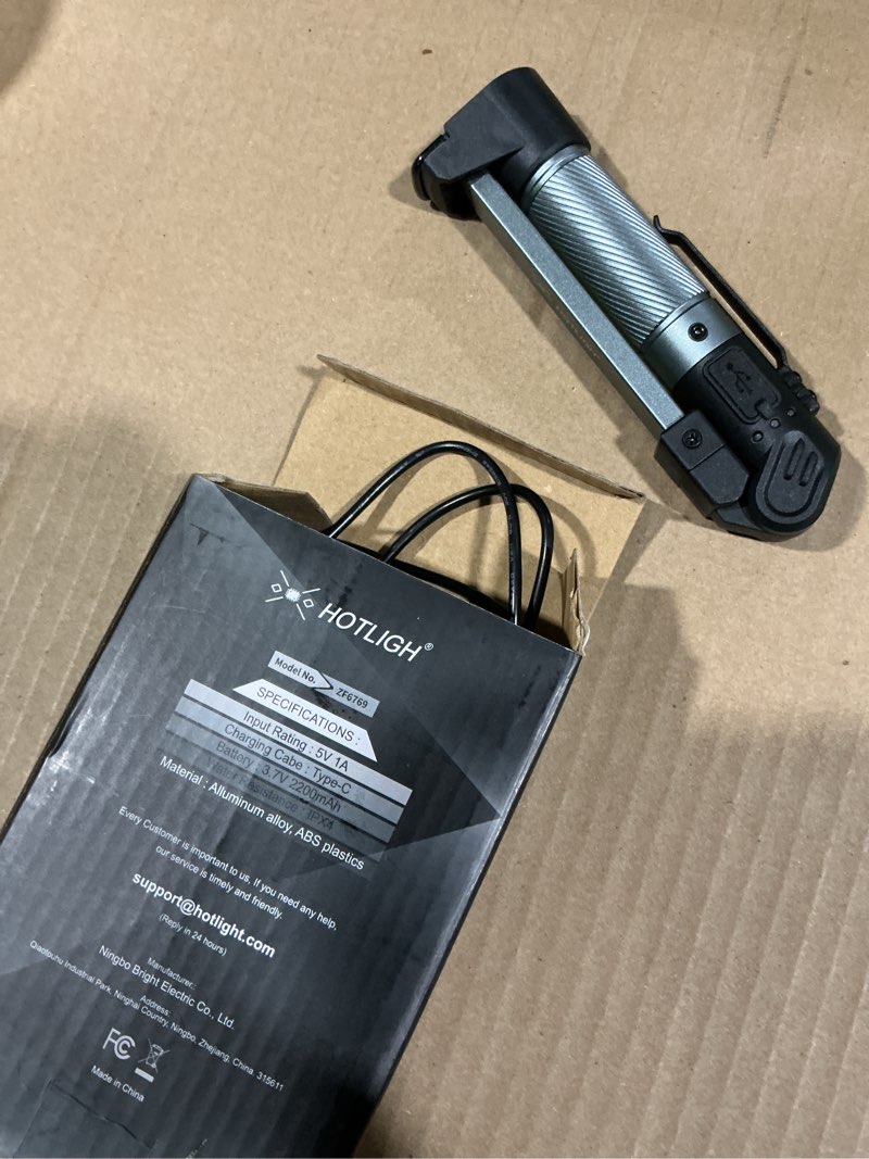 Condition photo showing Good Condition for Rechaegeable Work Light, 5000mAh Magnetic flashlight with 360° Rotate Foldable Design, 1200 Lumens Led Work Light, Mechanic Light for Car Repairing/Emergency, Mens Valentines Day Gifts for Him