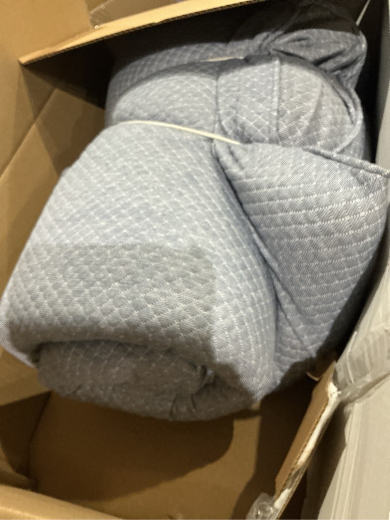 Condition photo showing Good Condition for Wedge Headboard Pillow for Bed, King Dorm Headboard Pillow Support for Sitting Up, Reading, Relaxing, Bolster Pillow with Removable Washable Cover, Blue King Blue - Bamboo-viscose Cover