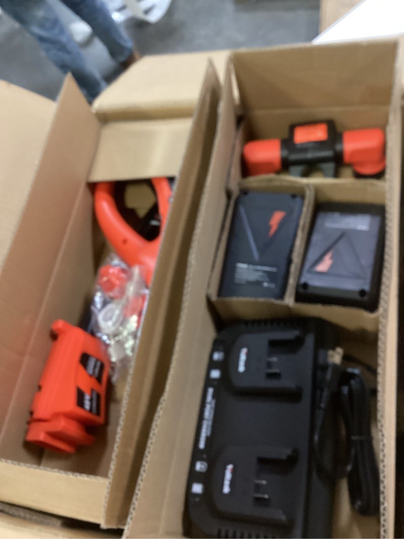 Condition photo showing Good Condition for VOLTASK Cordless Snow Shovel with Wheels, 48V | 16-Inch | 4-Ah Brushless Cordless Snow Blower, Battery Snow Blower with Directional Plate & LED Lights (2 * 24V Battery & Dual Quick Charger Included)