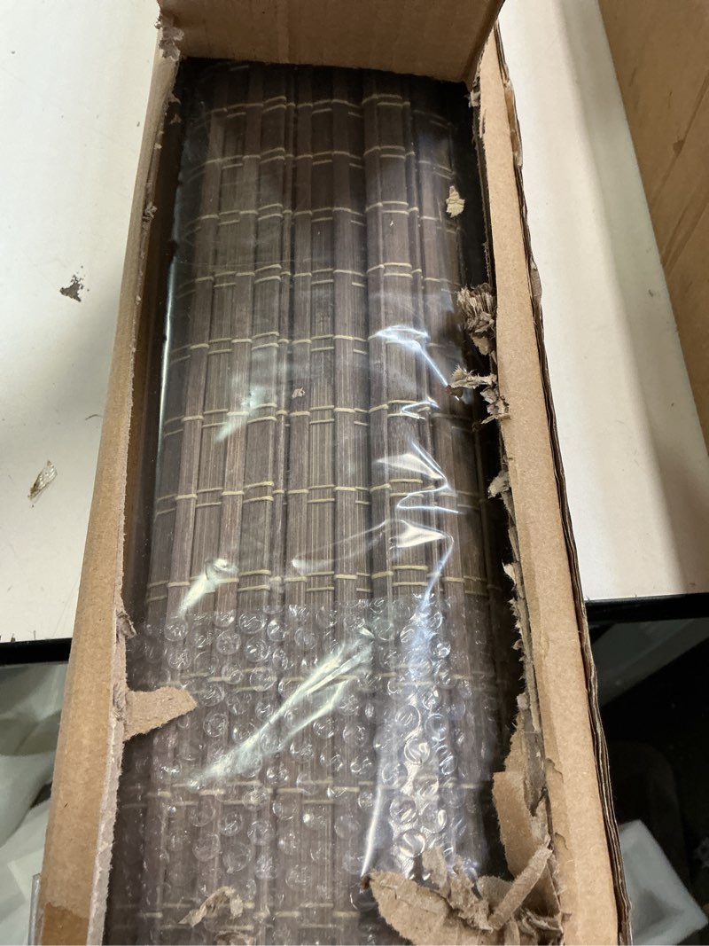 Condition photo showing Good Condition for Cordless Bamboo Roman Shades for Windows, Blinds Size (34 1/2" W × 48" H) Colour (BDP-Driftwood) Fits Windows (34 3/4" W × 48" H) Bdp-driftwood 34 3/4" W × 48" H