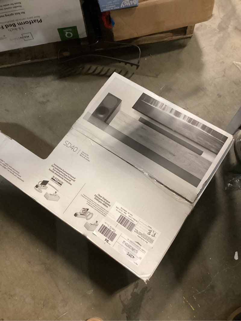 Condition photo showing New/Like New for sony ht-sd40 2.1ch soundbar with powerful wireless subwoofer
