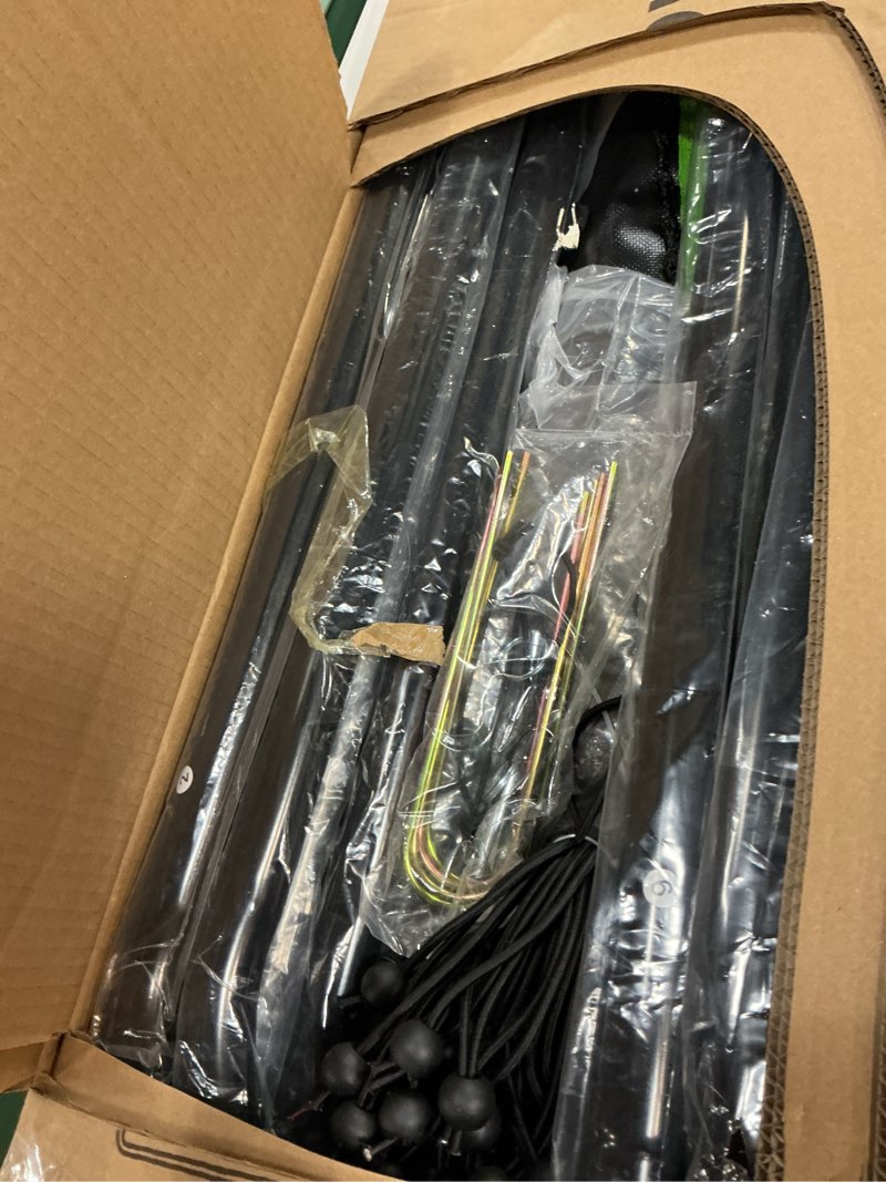 Condition photo showing Good Condition for volleyball rebounder net lacrosse rebounder bounce back equipment with 5 adjustable rebound angles ground stakes neon strap for lacrosse training and volley ball practice lacrosse - 7 x 4 ft