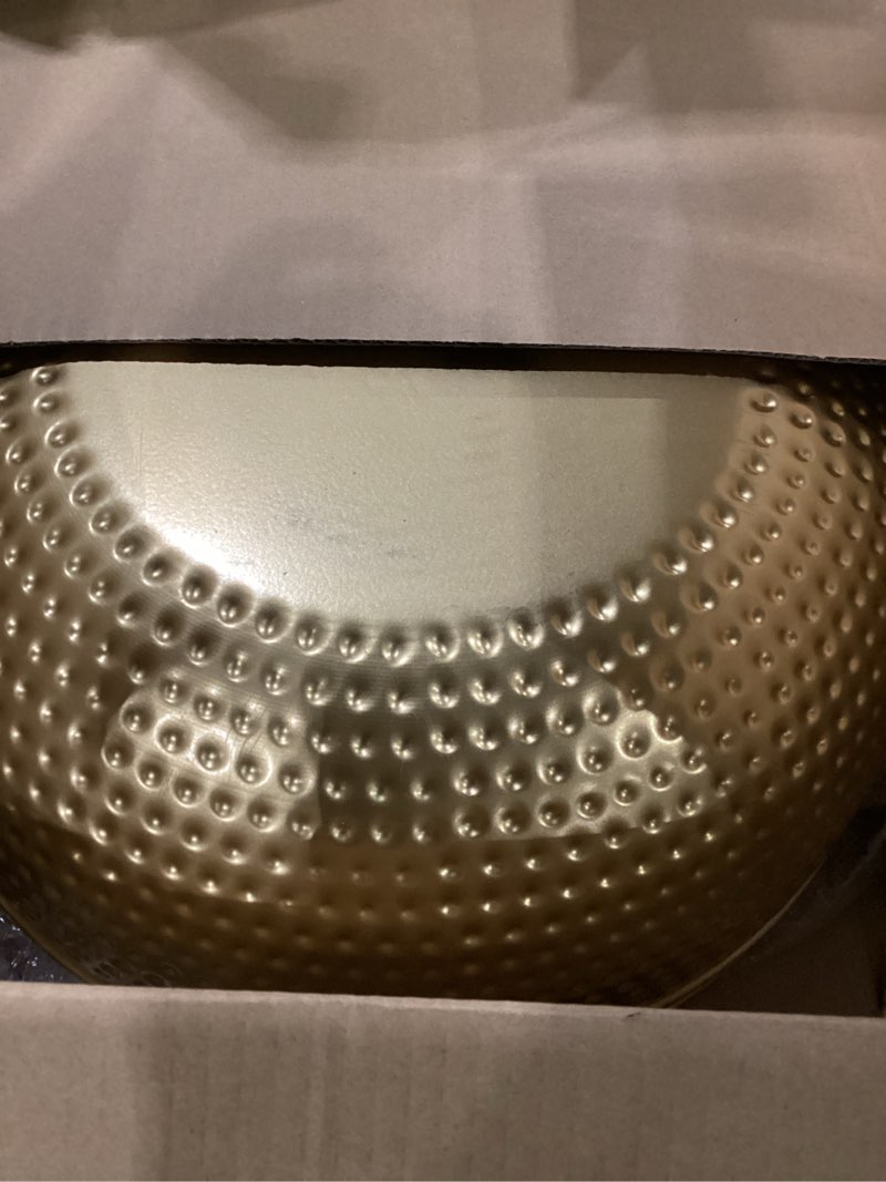 Condition photo showing Good Condition for pickmesh 2 pcs 14 inch gold hammered bowls for wedding washing foot large metal decorative serving bowls round hammered metal bowl for foot washing ceremony, religious ceremonies gold 14 inches