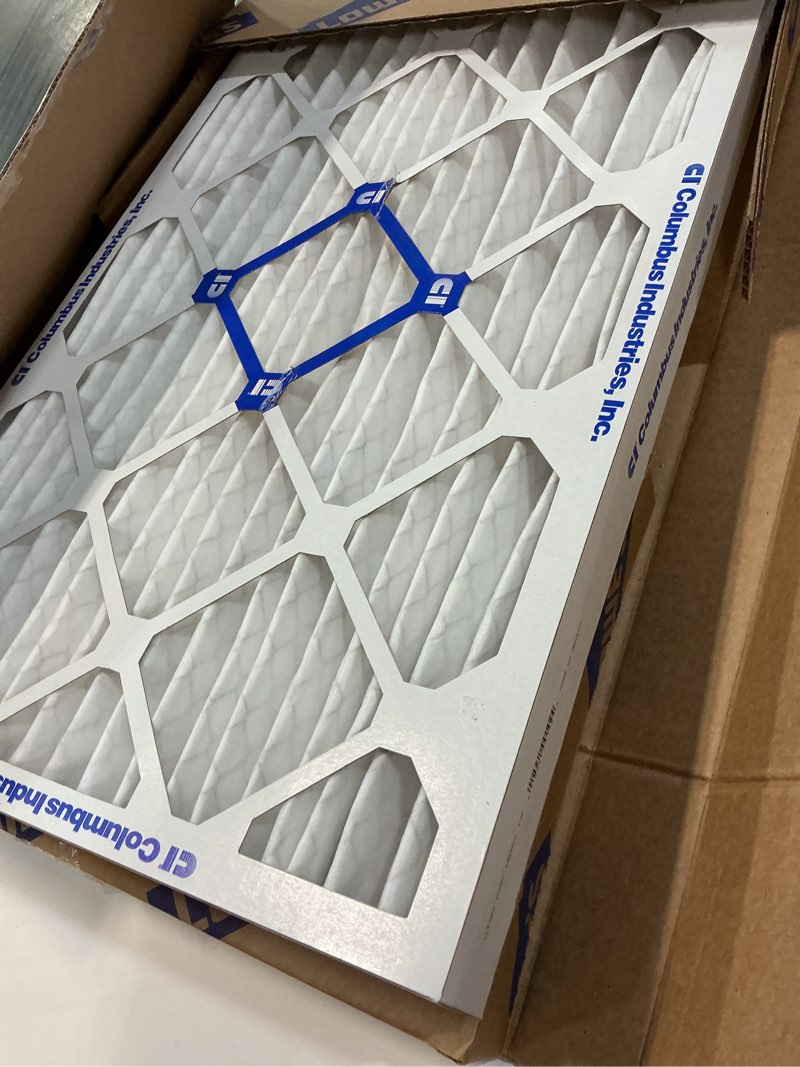 Condition photo showing Good Condition for columbus industries 16 x 25 x 2 merv 13 electrostatic pleated air filter