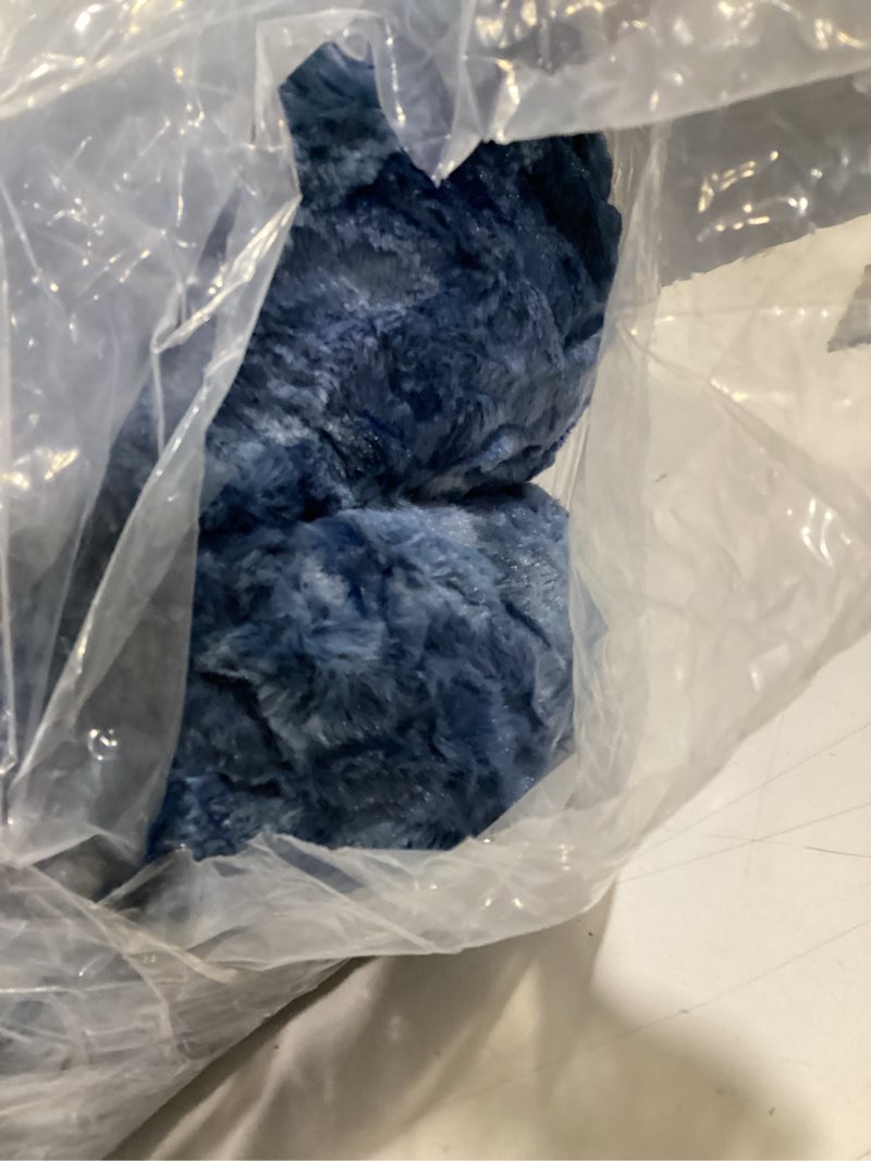 Condition photo showing Good Condition for a nice night faux fur reading pillow bed wedge large adult children backrest with arms back support for sitting up in bed/couch for bedrest,tie dyed navy navy-mix standard