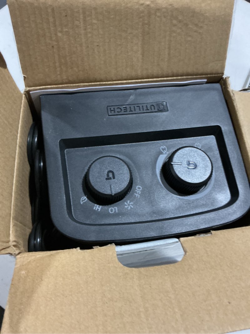 Condition photo showing As Is for Utilitech 1500 -Watt Ceramic Compact personal Indoor Electric Space Heater with Thermostat