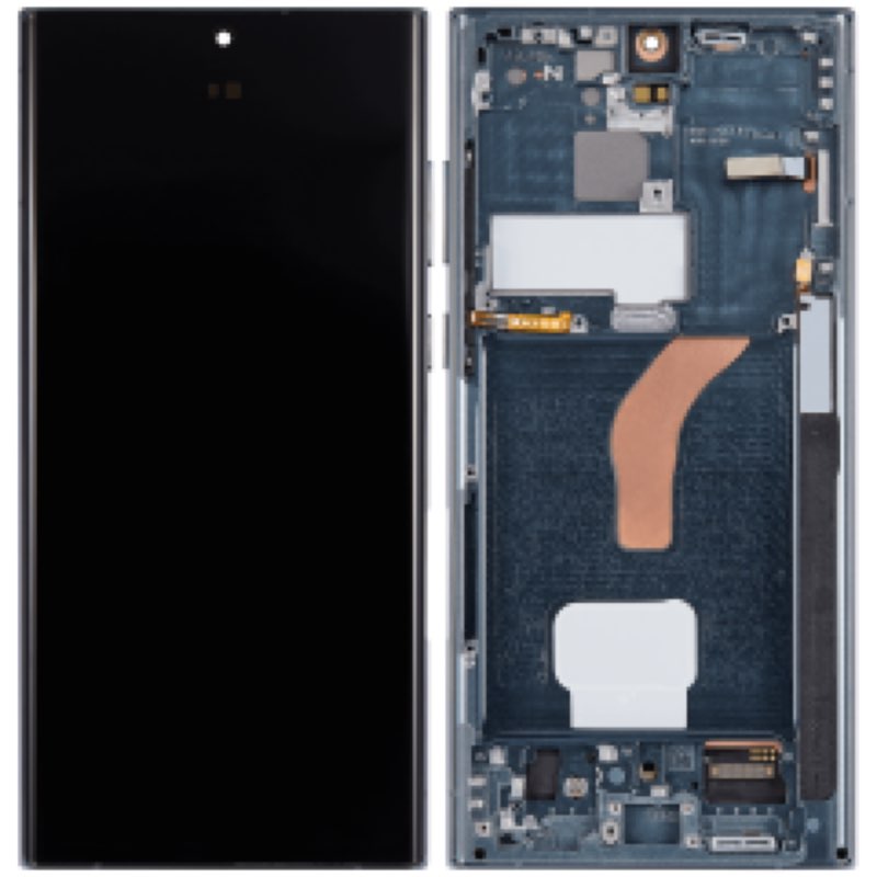 us version for samsung s22 ultra screen replacement for galaxy s22 ultra 5g with frame & fingerprint