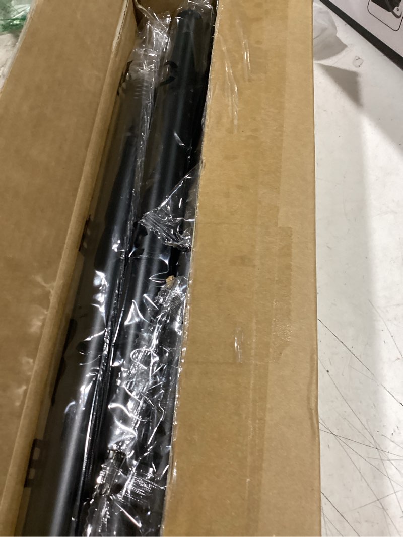 Condition photo showing Good Condition for enjoybasics 2 pack adjustable spring tension curtain rods 32 to 66 inches, stainless steel matte black shower rod no drilling for window, bathroom, closet, room divider, 7/8" diameter black 32-66"