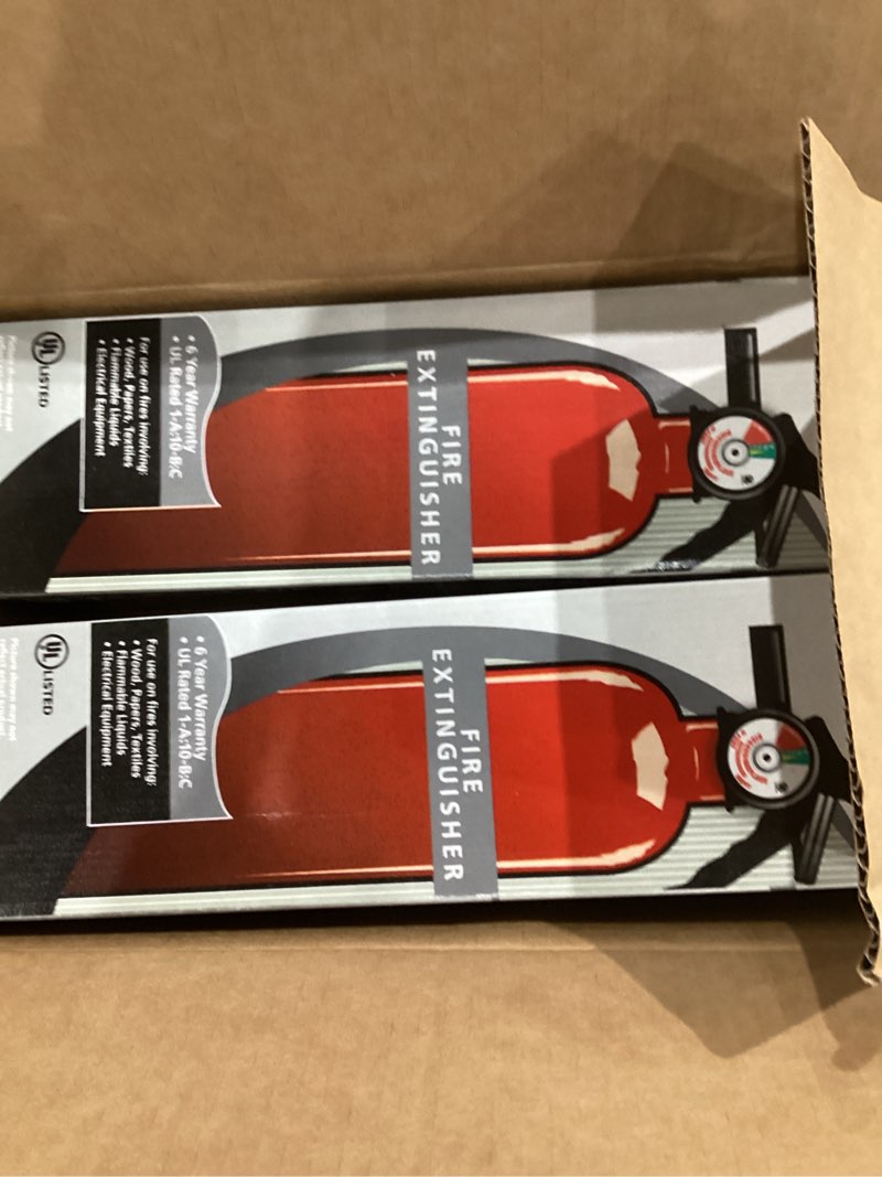 Condition photo showing New/Like New for Kidde Multi Purpose Fire Extinguisher for Home, Office, Dorm, Residential, 1A10BC, 2 Pack