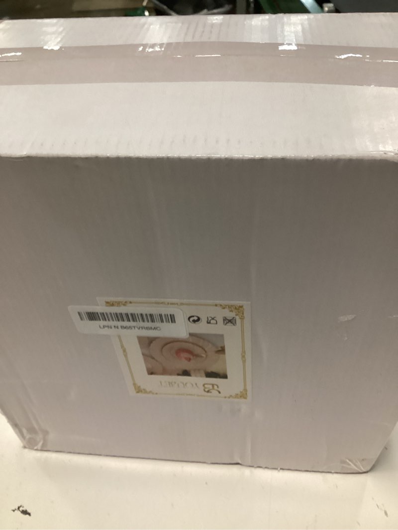 Condition photo showing New/Like New for youbet 60pcs pink scalloped plastic plates - hard pink and gold fancy disposable plates include 30 gold dinner plate, 30 dessert plate for party & wedding & baby shower easter mothers day 60pcs pink and gold