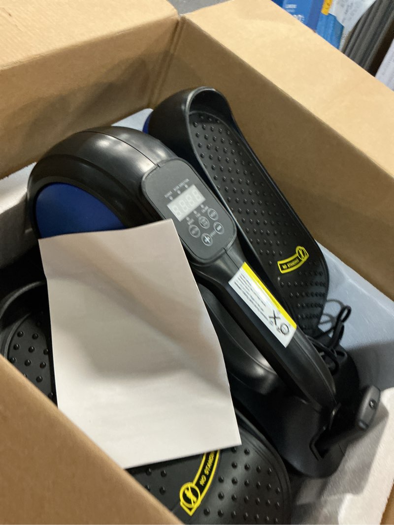 Condition photo showing Good Condition for under desk elliptical machine,electric ellipse leg exerciser as see on tv with remote control,12 level speeds seated pedal exerciser for seniors adults, manual & auto mode blue