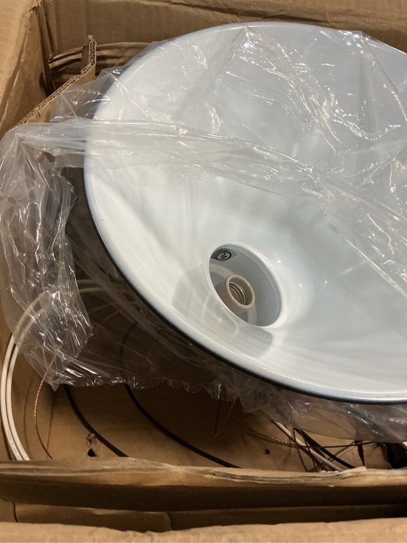 Condition photo showing Good Condition for 10in. satin black angle shade gooseneck sign light fixture with 14.5 in. long extension arm - wall sconce farmhouse, vintage, antique style - ul listed - 9w 900lm a19 led bulb (5000k cool white) 14-1/2 in. gooseneck arm satin black (1-pack)