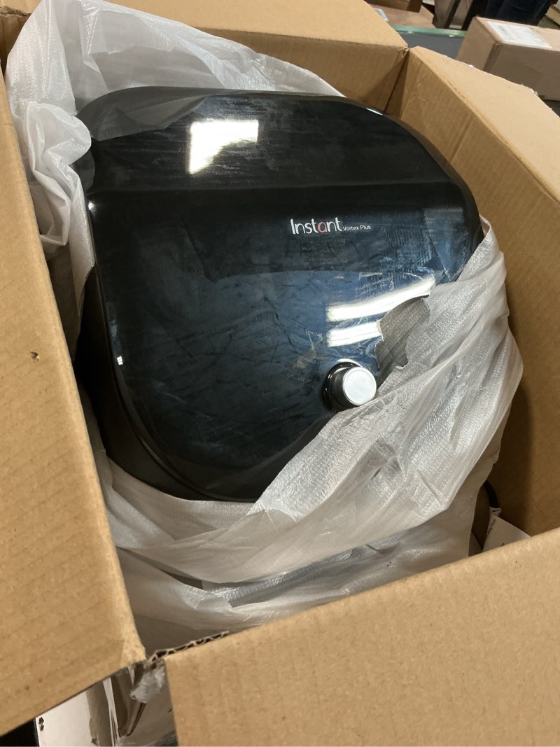 Condition photo showing As Is for Instant Pot Vortex Plus 6QT ClearCook Air Fryer, Clear Windows, Custom Program Options, 6-in-1 Functions, Crisps, Broils, Roasts, Dehydrates, Bakes, Reheats, from the Makers of Instant Pot, Black Vortex Plus 6 quarts