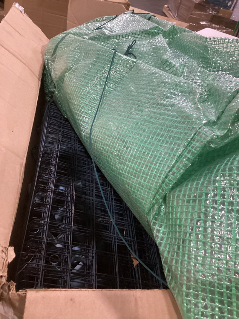 Condition photo showing Good Condition for similar to yeesport 56x56x76inch pe cover for walk-in greenhouse with roll-up zip panel door, pe  cover for gardening and growing plants outdoors with front roll-up zipper entry door