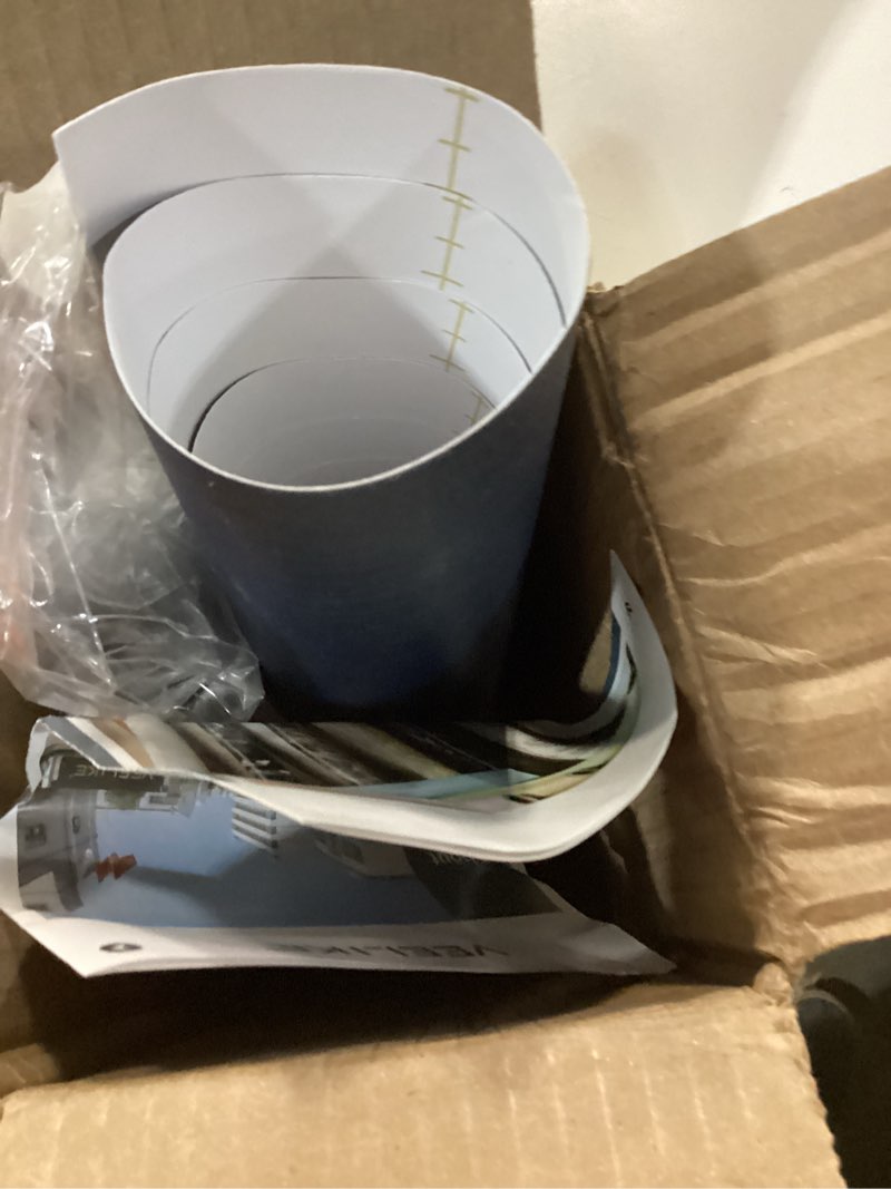 Condition photo showing As Is for veelike thick navy wood contact paper peel and stick textured blue wood wallpaper 118''x32'' wide wood grain contact paper for walls cabinets desk countertops waterproof removable wood vinyl wrap 32" x 118" navy blue