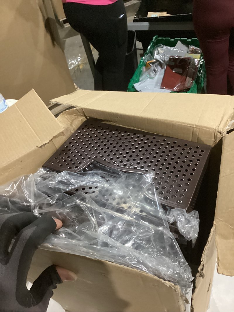 Condition photo showing As Is for Simple Houseware Stackable 3 Tier Sliding Basket Organizer Drawer, Bronze 3-Tier Bronze