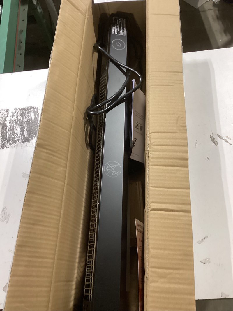 Condition photo showing Good Condition for Wall-Mounted Electric Patio Heater, 34" 1500W Infrared Heater With Motion Sensor, IPX5 Waterproof, 9 Heat Level & 9H Timer, Indoor & Outdoor Heaters for Patio, Backyard, Garage, and Decks Wall Mount - Dark Black