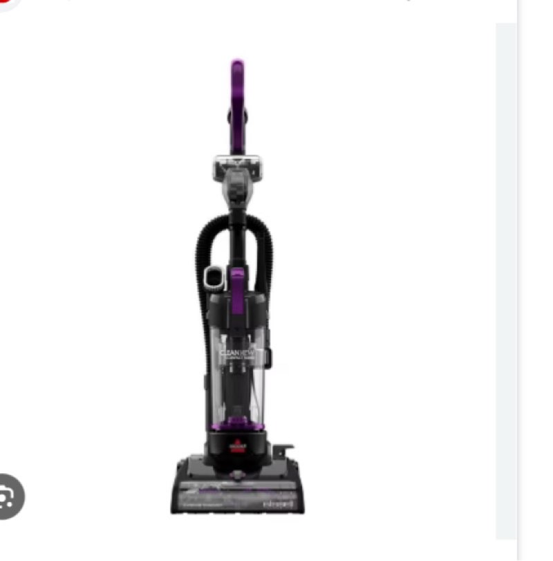 BISSELL CleanView Compact Turbo Upright Vacuum: Bagless, Multi-Surface, Pet Hair, Lightweight, 25ft Cord