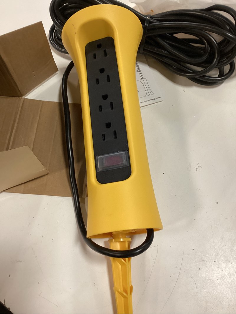 Condition photo showing New/Like New for cccei outdoor power strip weatherproof with stake, waterproof extension cord with multiple outlets, 