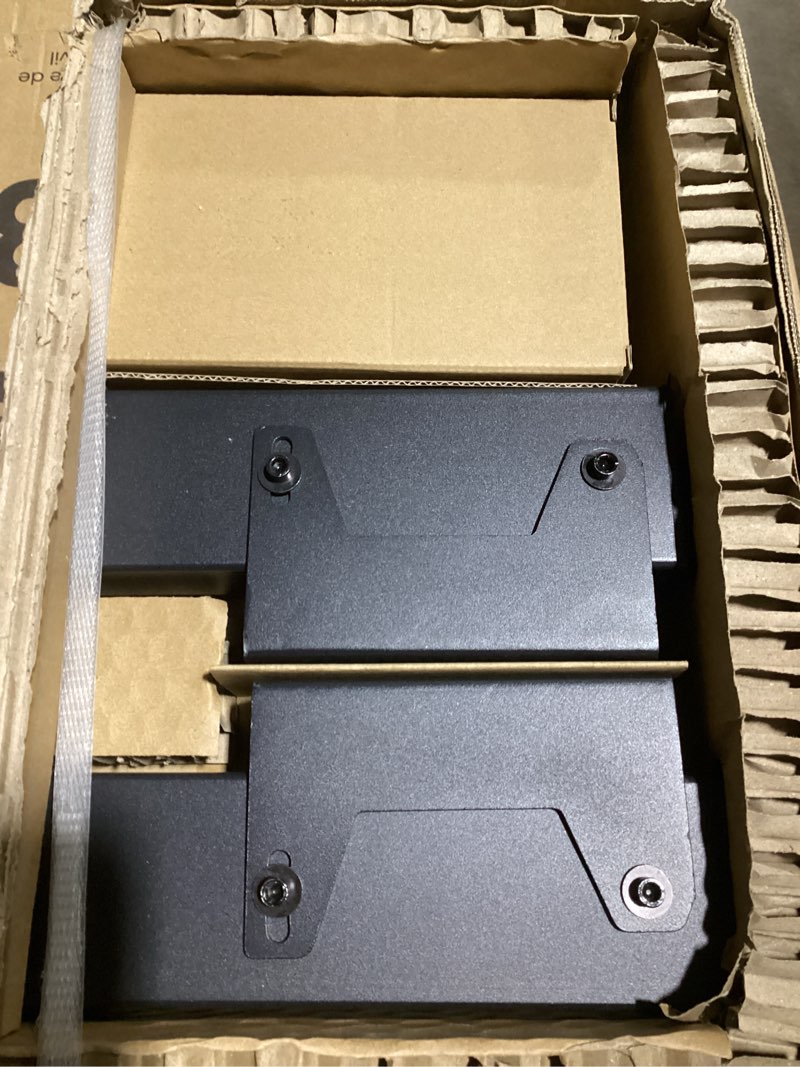 Condition photo showing Good Condition for onkron mobile tv stand on wheels for 50-100 inch screen, max load 286 lbs, height adjustable, tilting, portable stand, max vesa 1000x600, tall heavy duty tv cart rolling tv stand with shelf black ts1991-b