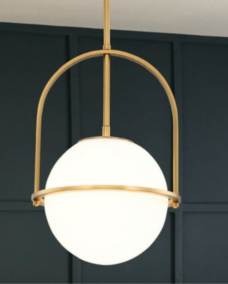 C Cattleya 1-Light Antique Main + Mesa Decorative Woven Jute and Metal Magazine Holder  Natural and Black Sphere Pendant Light with Opal Glass Shade