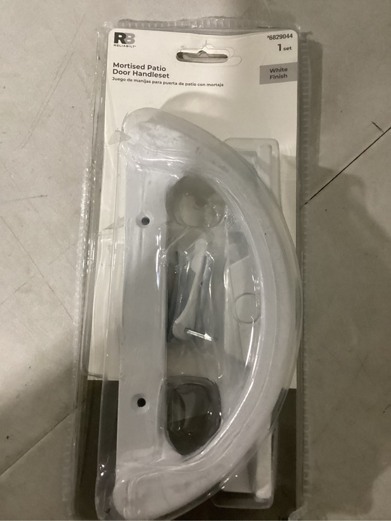 Condition photo showing As Is for reliabilt 3.93-in mortise style sliding patio door handleset