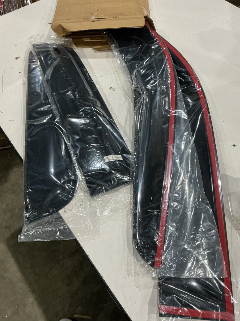 Condition photo showing Good Condition for kpy rain guards fit for 1999-2011 ford ranger supercab, out-channel window visors vent deflectors 4pc, truck accessories for 1999-2010 mazda b2300/b4000, 1999-2008 mazda b3000 (extended cab only) 1999-2011 ranger supercab cab