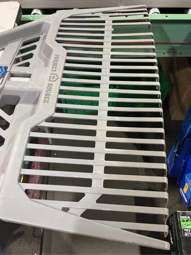 Condition photo showing As Is for project source 26-in plastic leaf rake with steel handle
