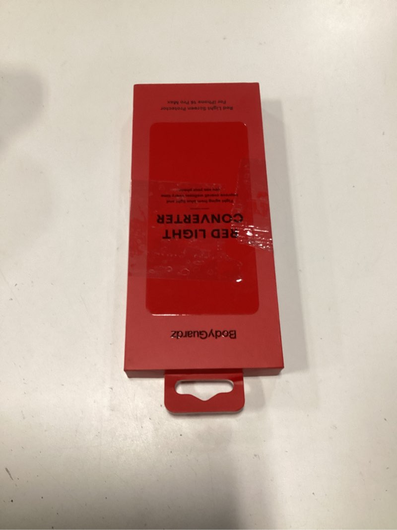 Condition photo showing New/Like New for bodyguardz red light converter screen protector – passive red light therapy for face - promotes better sleep, healthier skin, reduced eye strain – 9h tempered glass, easy install (iphone 16 pro max) red clear iphone 16 pro max
