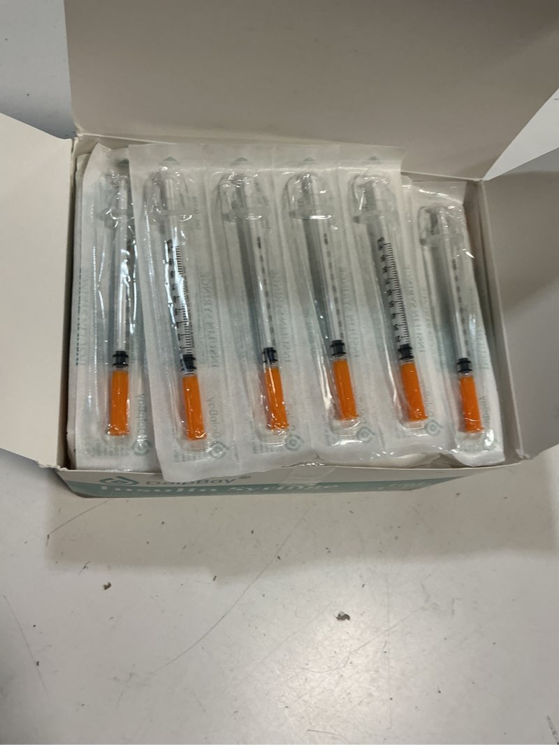 Condition photo showing New/Like New for DolpBay Insulin Syringe with Needle, 1cc 30G 5/16" (8mm) - Pack of 100 Pcs