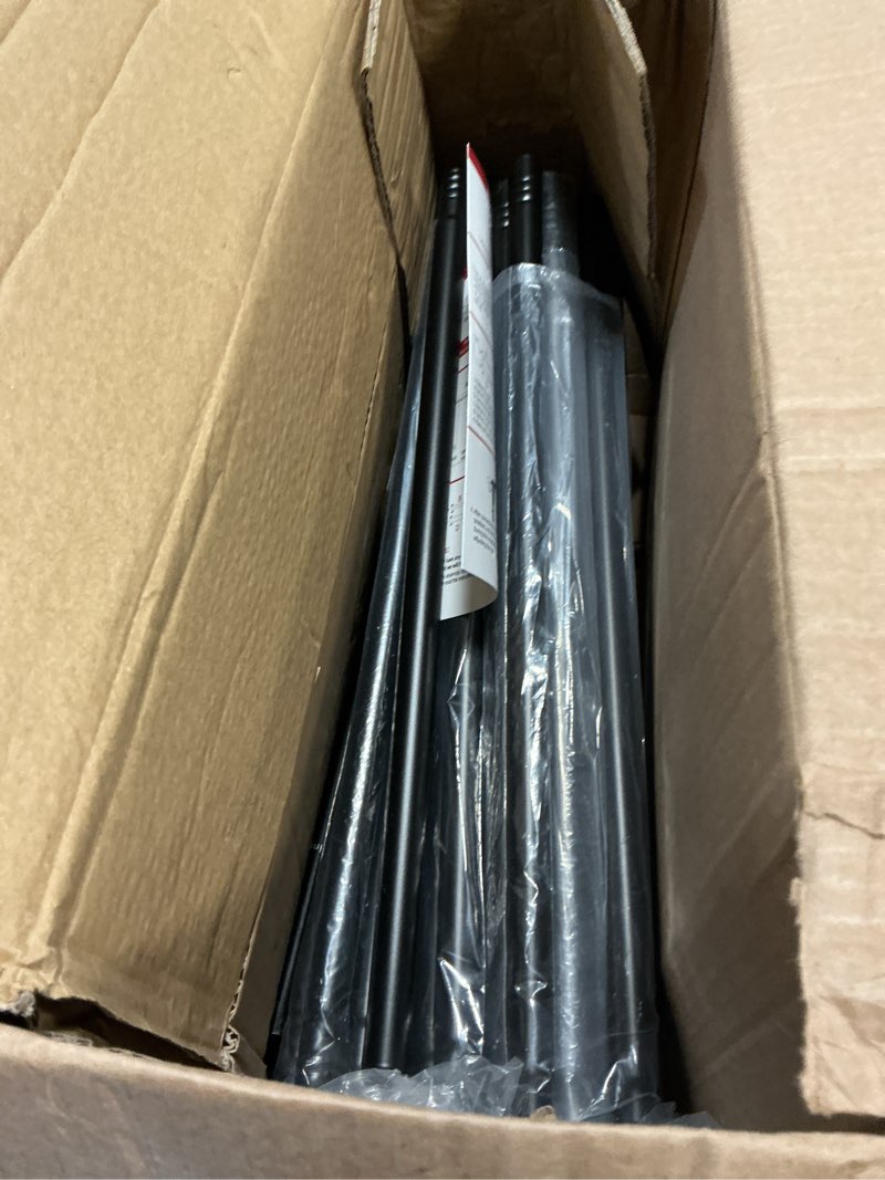 Condition photo showing Good Condition for gxoackj double curtain rods for windows 66 to 120 inch, 1 inch black adjustable around heavy duty decorative drapery rod for room black 35-120''