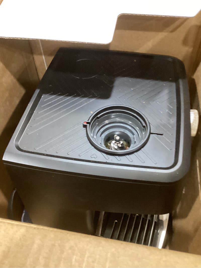 Condition photo showing As Is for Garvee 20 Bar Pressure Stainless Steel Espresso Machine with Grinder, 1.5L Removable Water Tank, Milk Frother Steam Wand for Latte/Cappuccino - Adjustable Shot Volume, Professional Home/Office Use BLACK,20Bar,With Grinder