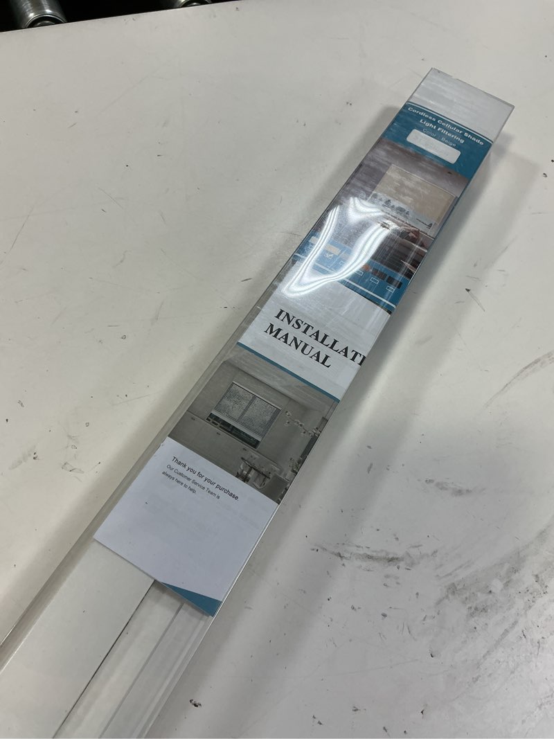 Condition photo showing Good Condition for (Similar)MYshade 1.5-Inch Cellular Cordless Light Filtering Shades,Thermal Insulating Noise Reducing Waterproof Blinds,Honeycomb Window Treatments for Indoor Light Control (Beige-38 W x 72\" H) Beige-light Filtering 38\"W x 72\"H