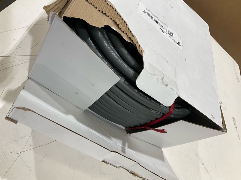 Condition photo showing Good Condition for yamatic upgraded flexible pressure washer hose 100ft 1/4", 3200 psi non-kink replacement with m22-14mm & 3/8" quick connect adapters, extension for gas power washer troy-bilt ryobi honda craftsman gray 100ft