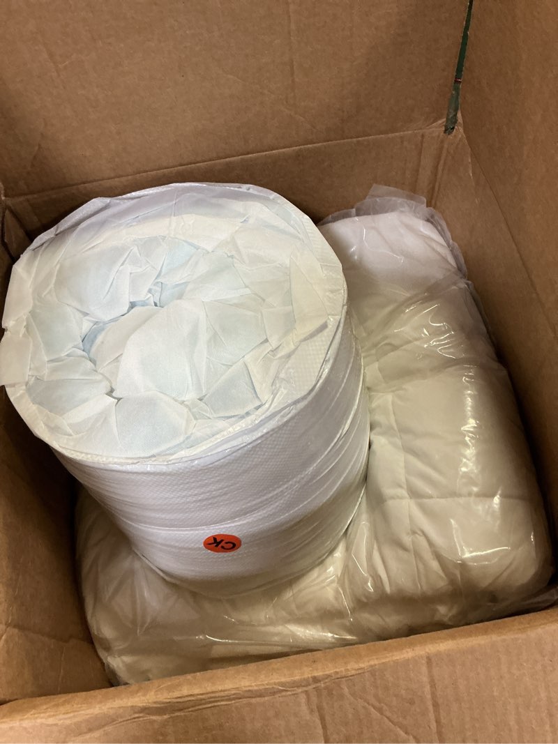 Condition photo showing Good Condition for Sleep Innovations Dual Layer 4 Inch Memory Foam Mattress Topper, California King Size, Ultra Soft Support, 3 Inch Cooling Gel Memory Foam Plus 1 Inch Fluffy Pillow Top Cover California King Plush Support Topper