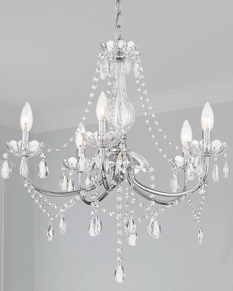 allen + roth Brookehill 5 -Light Chrome Traditional Plug-