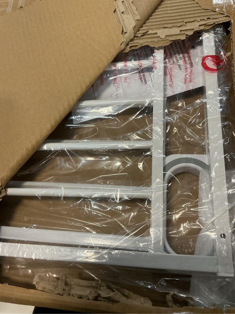 Condition photo showing Good Condition for grownsy baby gate for stairs- no bottom bar, 29.8” to 43.5” for child and pet, dog gate with auto-close & one-hand operation, hardware-mounted (drill needed) installation for doorways and indoor use white adjustable width 29.8"-43.5"