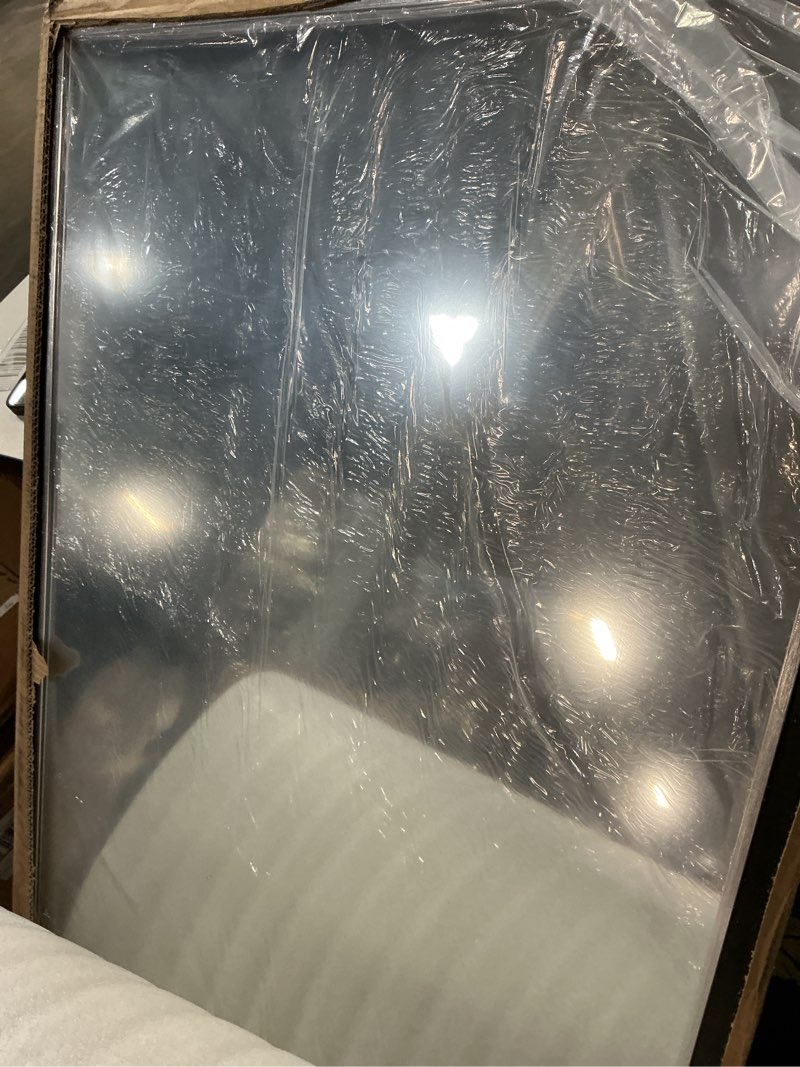 Condition photo showing New/Like New for 57" x 20" arched full length mirror - wall mounted/floor mirror aluminum alloy frame full body mirrors for bathroom living room bedroom and entryway,sliver silver 57"l x 20"w