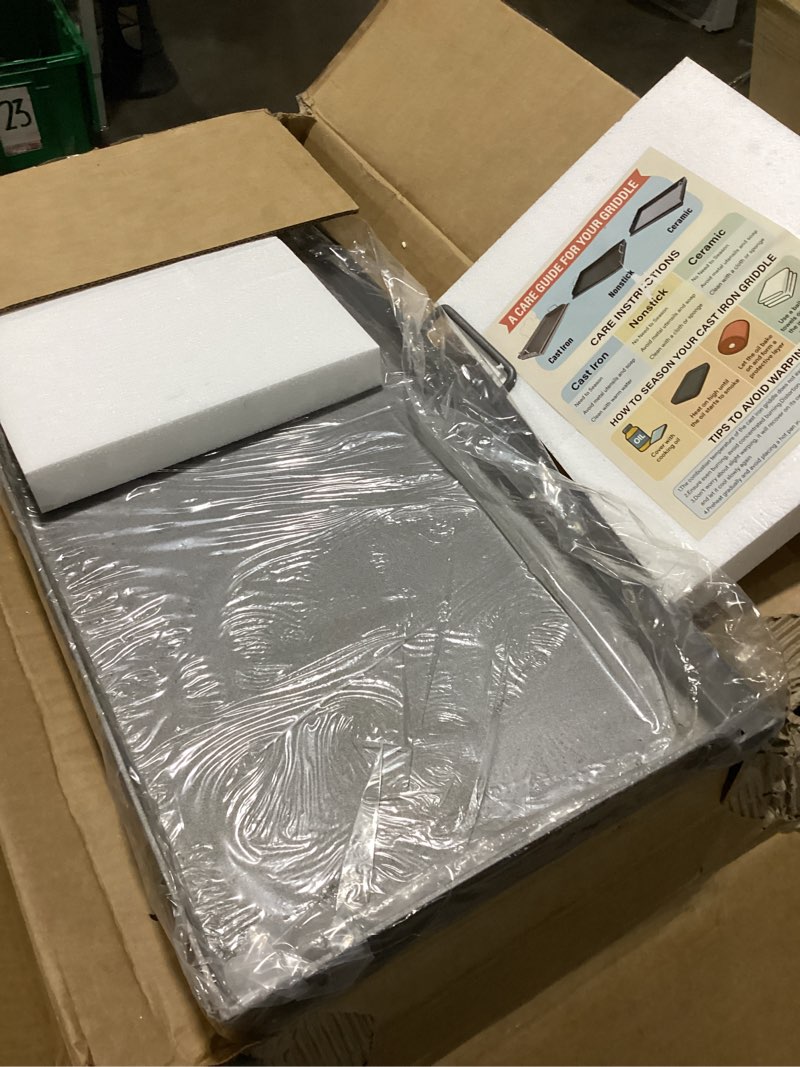Condition photo showing Good Condition for hisencn 14 x 32 inch fry griddle for camp chef two burner 14" stove, camping stoves griddle for camp chef stove, outdoor stove top griddle for gas grills, portable propane grills 14" x 32"